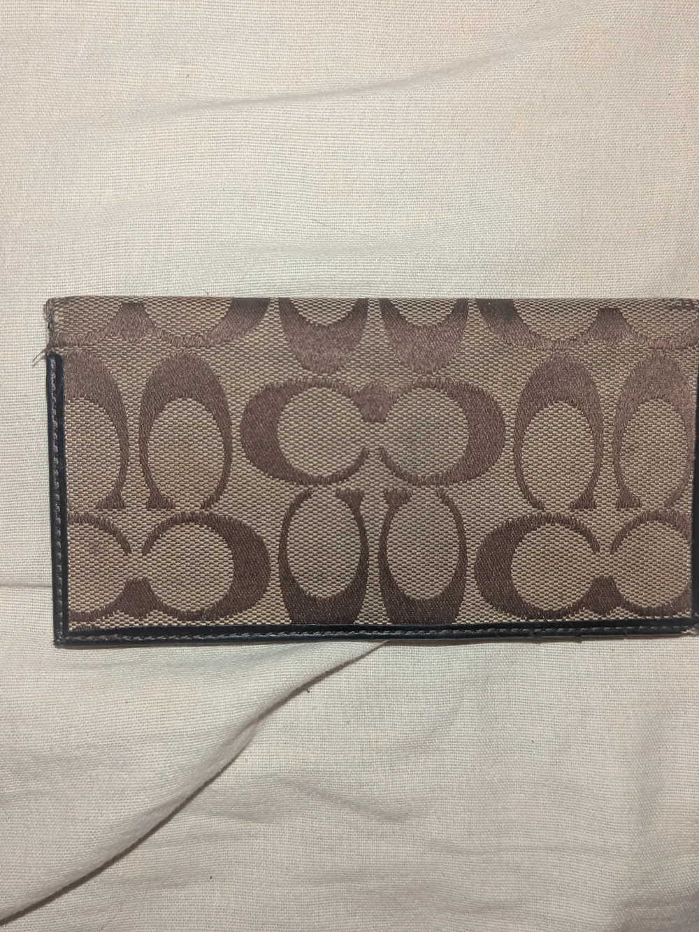 Coach Brown Signature Canvas Long Wallet
